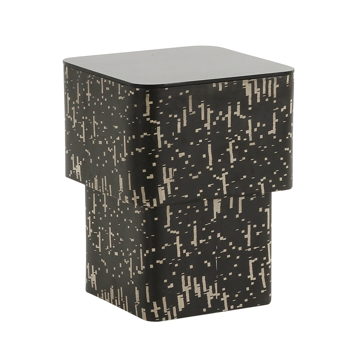 Faye Black Glass Side Table Model: TOV-OC68587