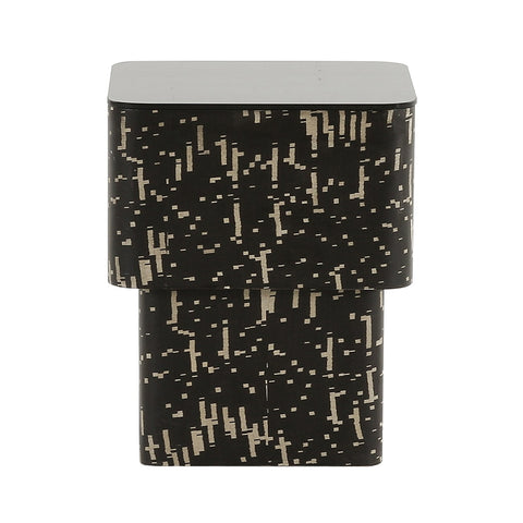 Faye Black Glass Side Table Model: TOV-OC68587