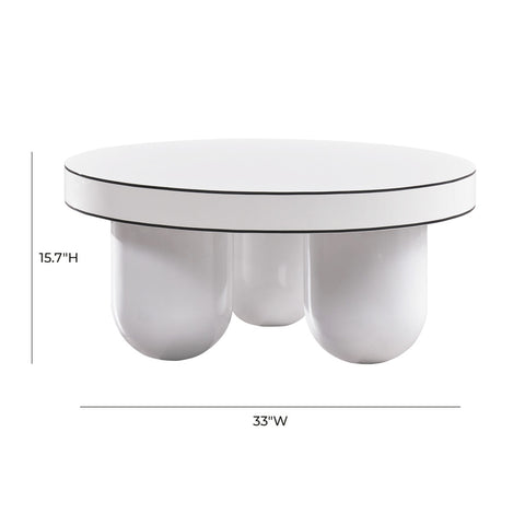 Jasper White Glossy Coffee Table Model: TOV-OC68596