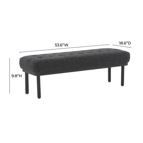 Olivia Black Boucle Bench Model: TOV-OC68632