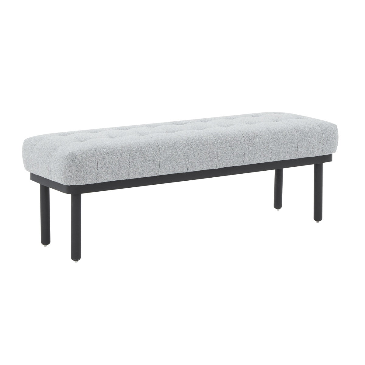 Olivia Grey Boucle Bench Model: TOV-OC68633