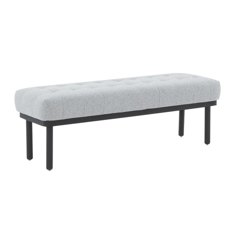 Olivia Grey Boucle Bench Model: TOV-OC68633