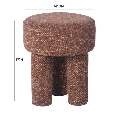 Claire Sedona Brown Nubby Stool Model: TOV-OC68653