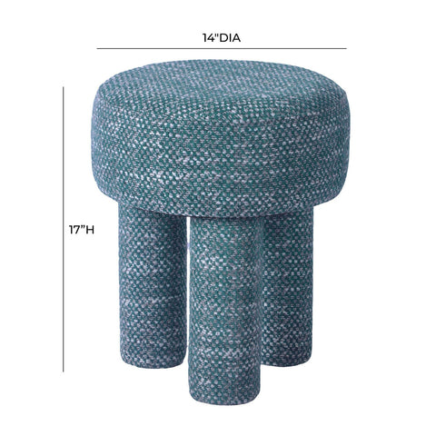Claire Teal Nubby Stool Model: TOV-OC68654