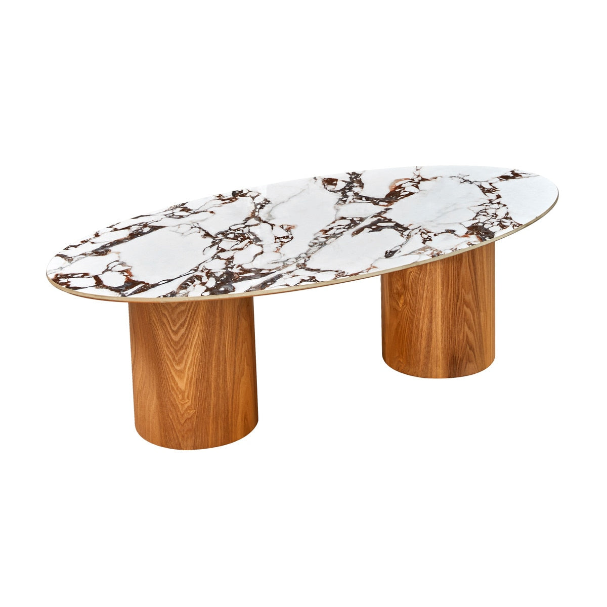 Tamara Marble Ceramic Oval Coffee Table Model: TOV-OC68679