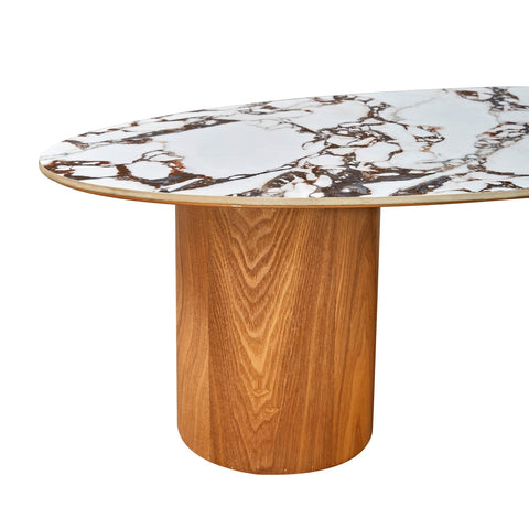 Tamara Marble Ceramic Oval Coffee Table Model: TOV-OC68679