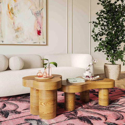 Dora Natural Oak Coffee Table Model: TOV-OC68682