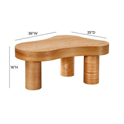 Dora Natural Oak Coffee Table Model: TOV-OC68682