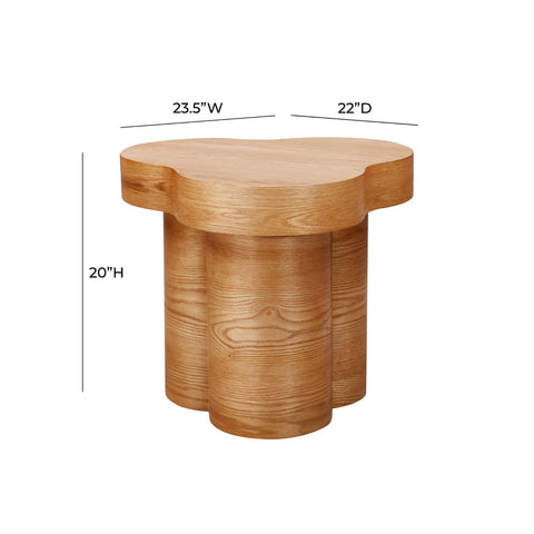 Dora Natural Oak Side Table Model: TOV-OC68683