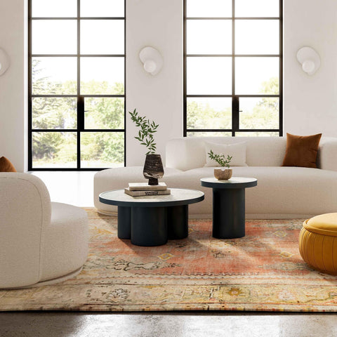 Nautilus Antique Silver Mirrored Coffee Table Model: TOV-OC68720