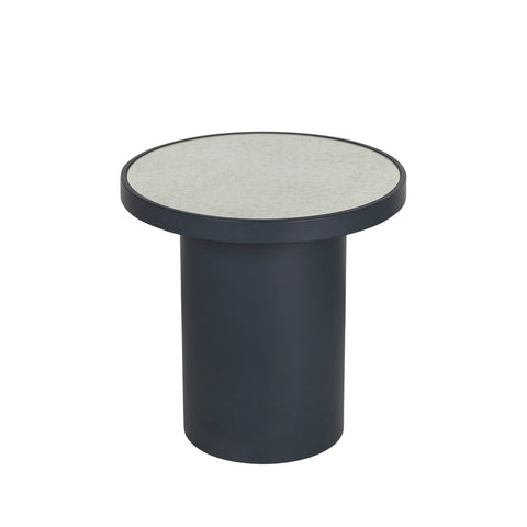 Nautilus Antique Silver Mirrored Side Table Model: TOV-OC68721