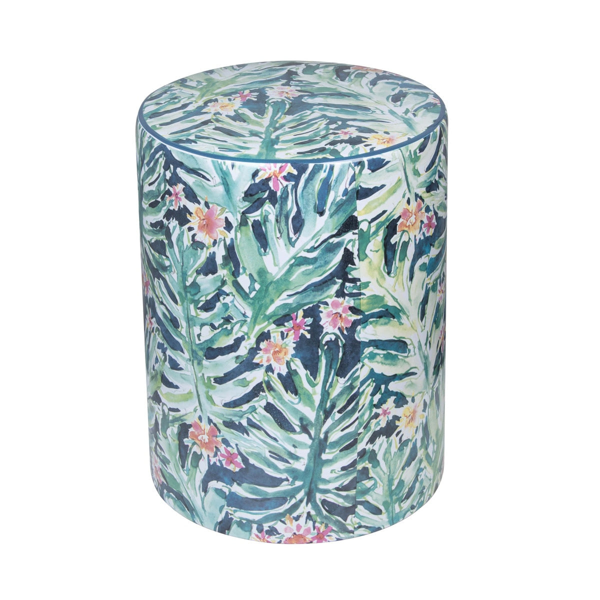 Taurus Ceramic Stool in Garden Print Model: TOV-OC68774