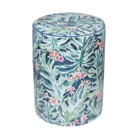 Taurus Ceramic Stool in Garden Print Model: TOV-OC68774