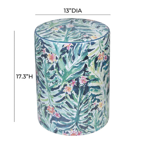 Taurus Ceramic Stool in Garden Print Model: TOV-OC68774