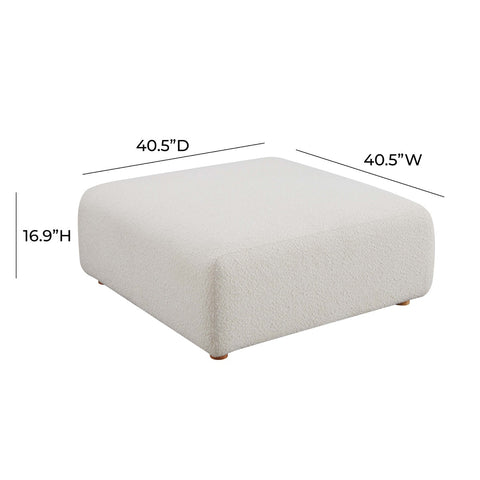 Hangover Cream Boucle Ottoman Model: TOV-OC68789