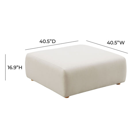 Hangover Cream Performance Linen Ottoman Model: TOV-OC68790