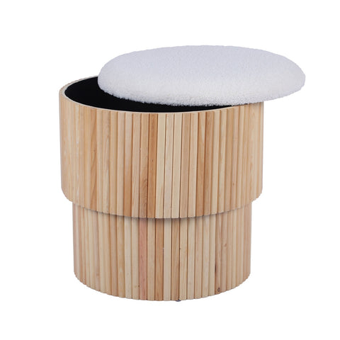 Sagano White Tiered Storage Ottoman Model: TOV-OC68795