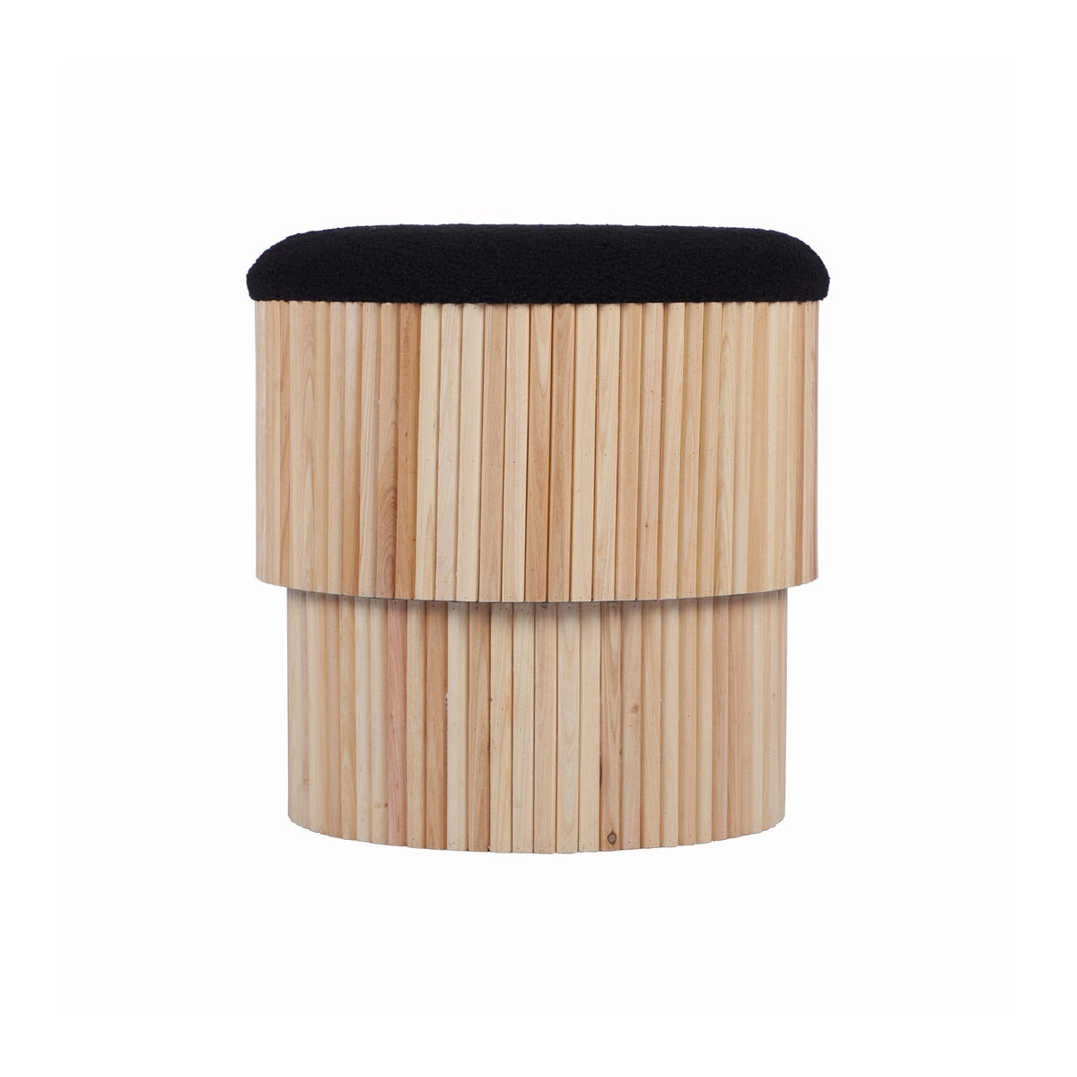 Sagano Black Tiered Storage Ottoman Model: TOV-OC68796