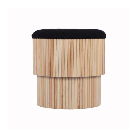 Sagano Black Tiered Storage Ottoman Model: TOV-OC68796