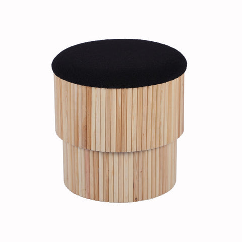 Sagano Black Tiered Storage Ottoman Model: TOV-OC68796