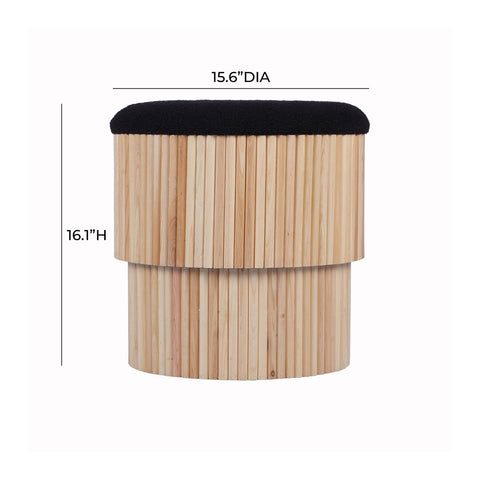 Sagano Black Tiered Storage Ottoman Model: TOV-OC68796