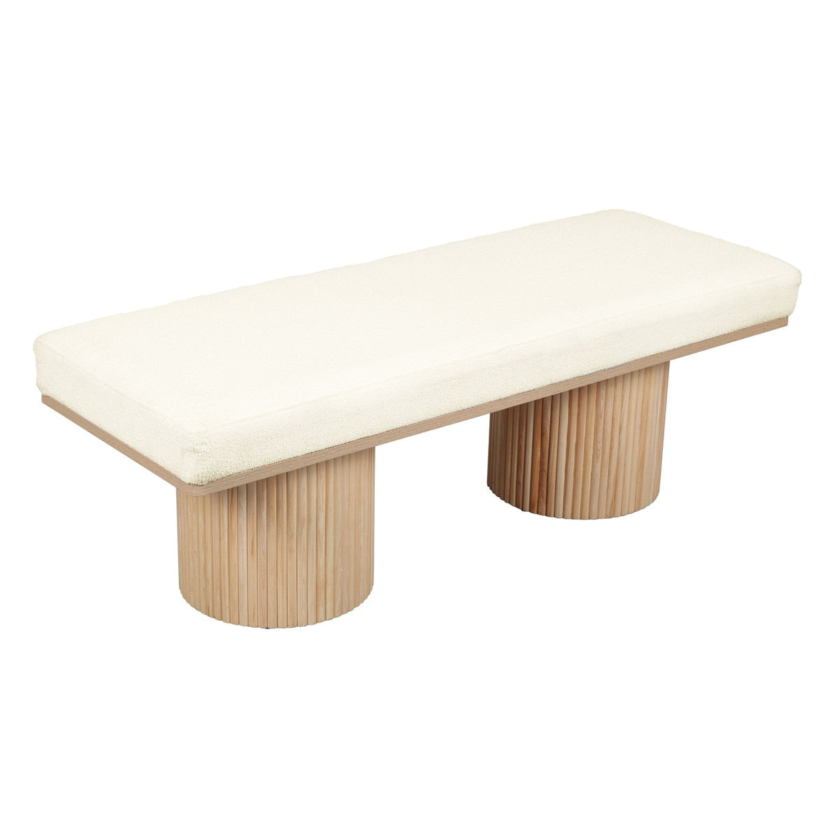 Sagano White Dyed-Yarn Bench Model: TOV-OC68804