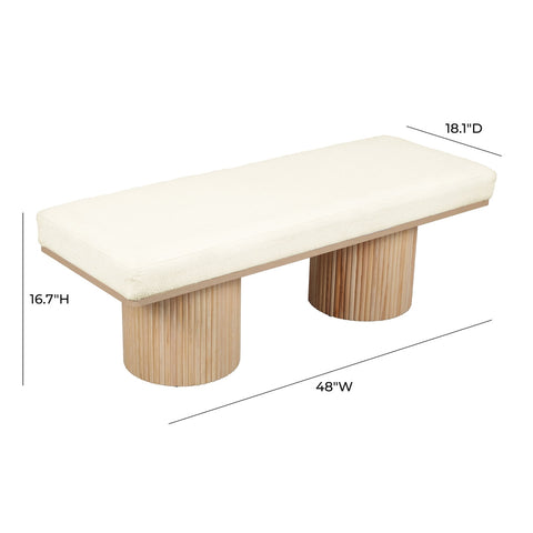 Sagano White Dyed-Yarn Bench Model: TOV-OC68804