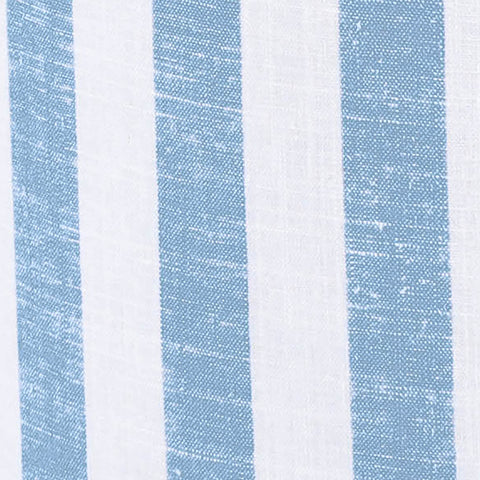 Dex Pastel Blue Striped Linen Ottoman Model: TOV-OC68885