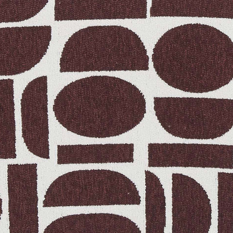 Pippa Merlot Geometric Jacquard Weave Stool Model: TOV-OC68929