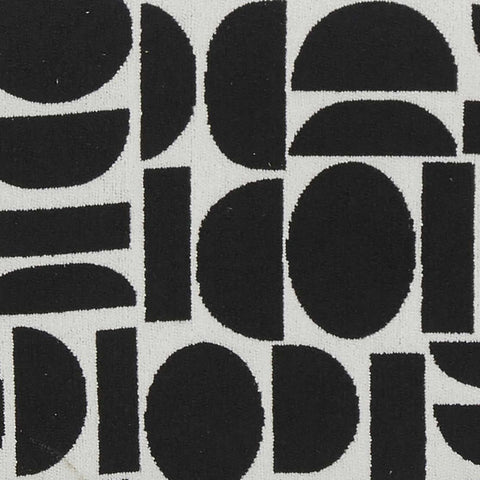 Pippa Black Geometric Jacquard Weave Stool Model: TOV-OC68930