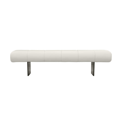 Karol Cream Performance Vegan Leather Bench Model: TOV-OC68949