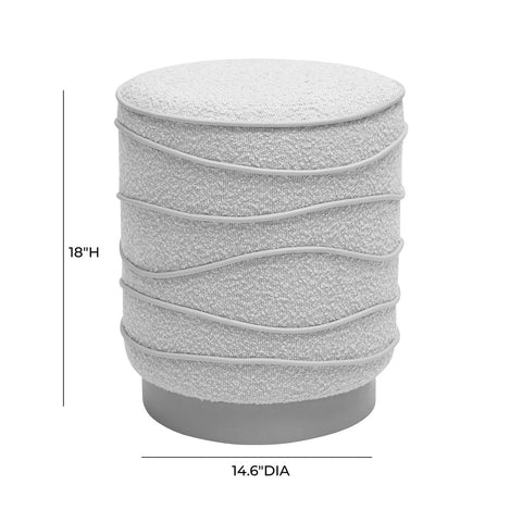 Nero Grey Boucle Ottoman Model: TOV-OC68986