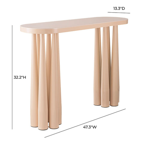 Titan Peach Rose Glossy Console Table Model: TOV-OC69000