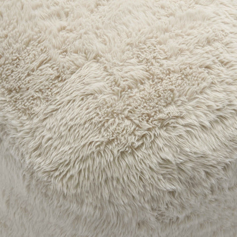Britt Natural Vegan Shearling Ottoman Model: TOV-OC69026