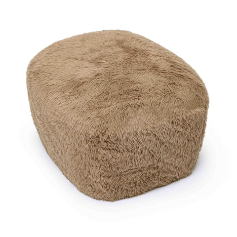Britt Dark Taupe Vegan Shearling Ottoman Model: TOV-OC69027