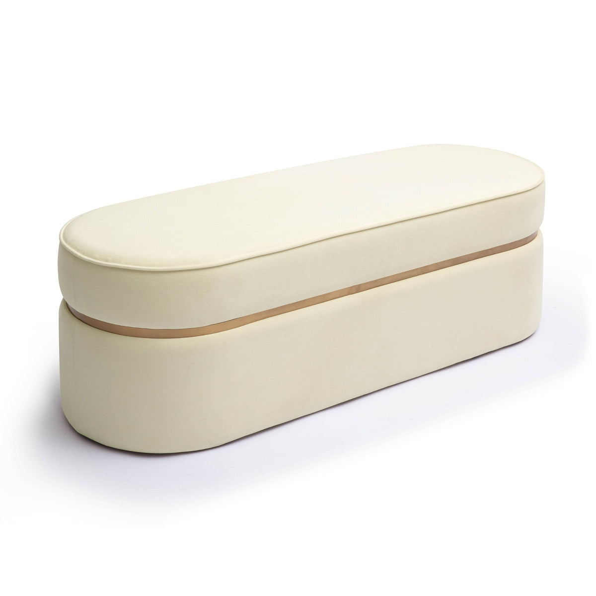 Pomp Cream Velvet Bench Model: TOV-OC69028