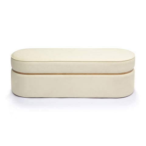Pomp Cream Velvet Bench Model: TOV-OC69028