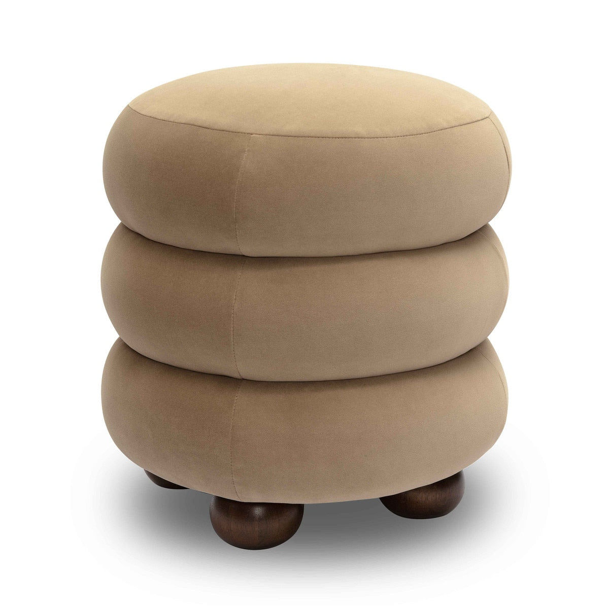 Stefanie Taupe Velvet Ottoman Model: TOV-OC69063