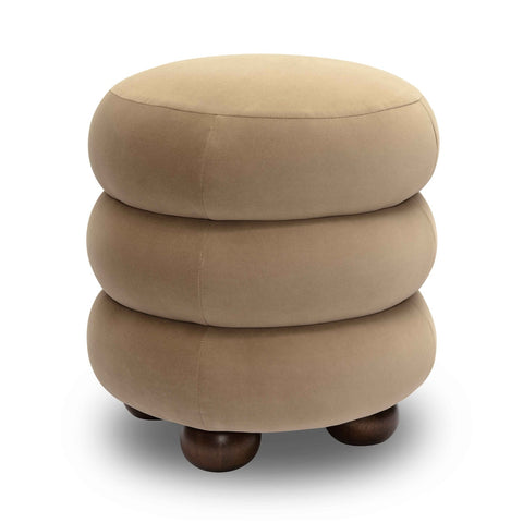 Stefanie Taupe Velvet Ottoman Model: TOV-OC69063