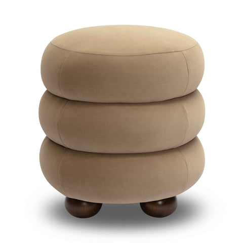 Stefanie Taupe Velvet Ottoman Model: TOV-OC69063