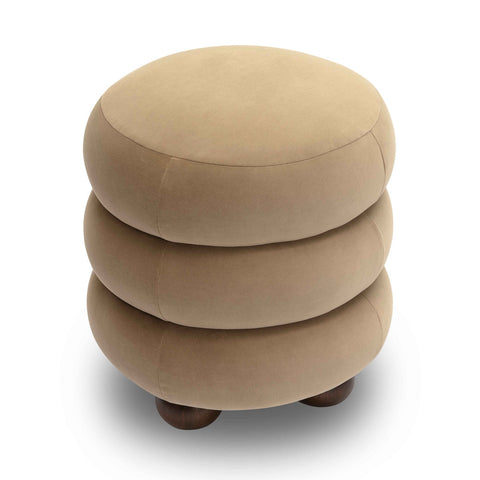 Stefanie Taupe Velvet Ottoman Model: TOV-OC69063