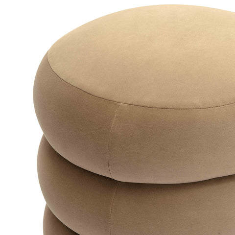 Stefanie Taupe Velvet Ottoman Model: TOV-OC69063