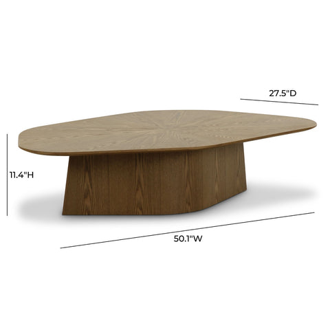 Roche Brown Ash Low Coffee Table Model: TOV-OC69087