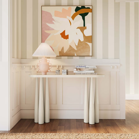 Titan Cream Glossy Console Table Model: TOV-OC69122