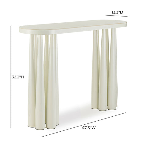 Titan Cream Glossy Console Table Model: TOV-OC69122