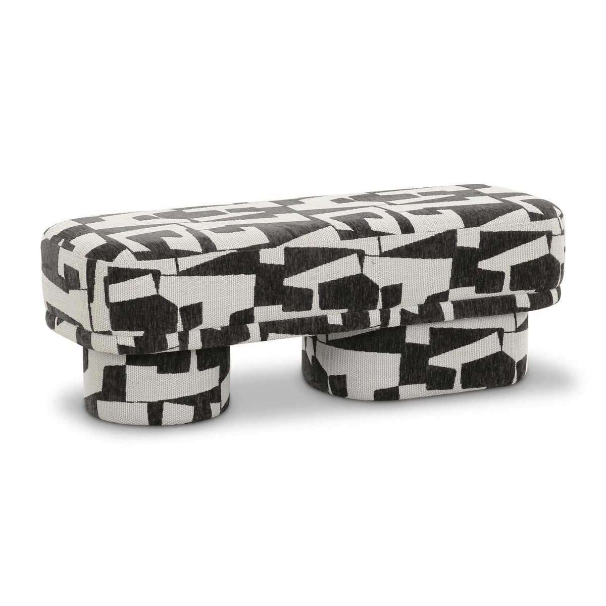 Lena Black and White Jacquard Bench Model: TOV-OC69131