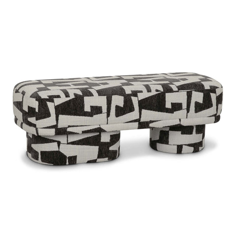 Lena Black and White Jacquard Bench Model: TOV-OC69131