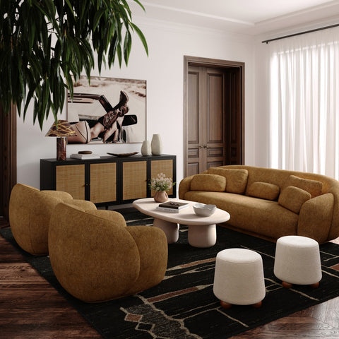 Jaine Cream Boucle Stool Model: TOV-OC69149