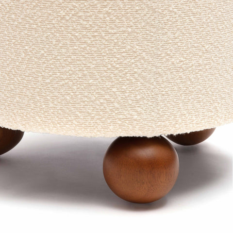 Jaine Cream Boucle Stool Model: TOV-OC69149