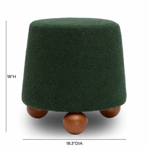 Jaine Forest Green Boucle Stool Model: TOV-OC69150
